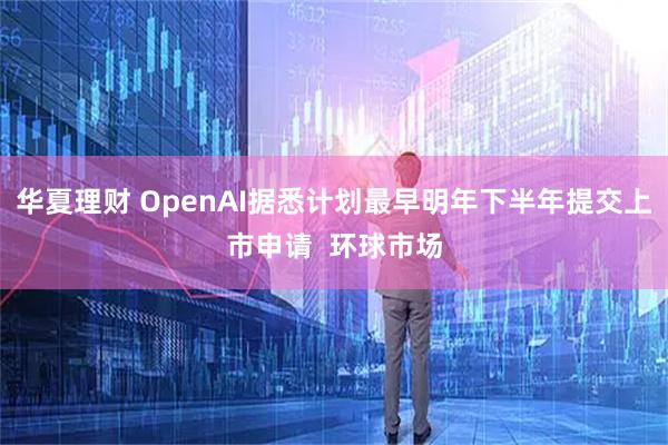 华夏理财 OpenAI据悉计划最早明年下半年提交上市申请  环球市场